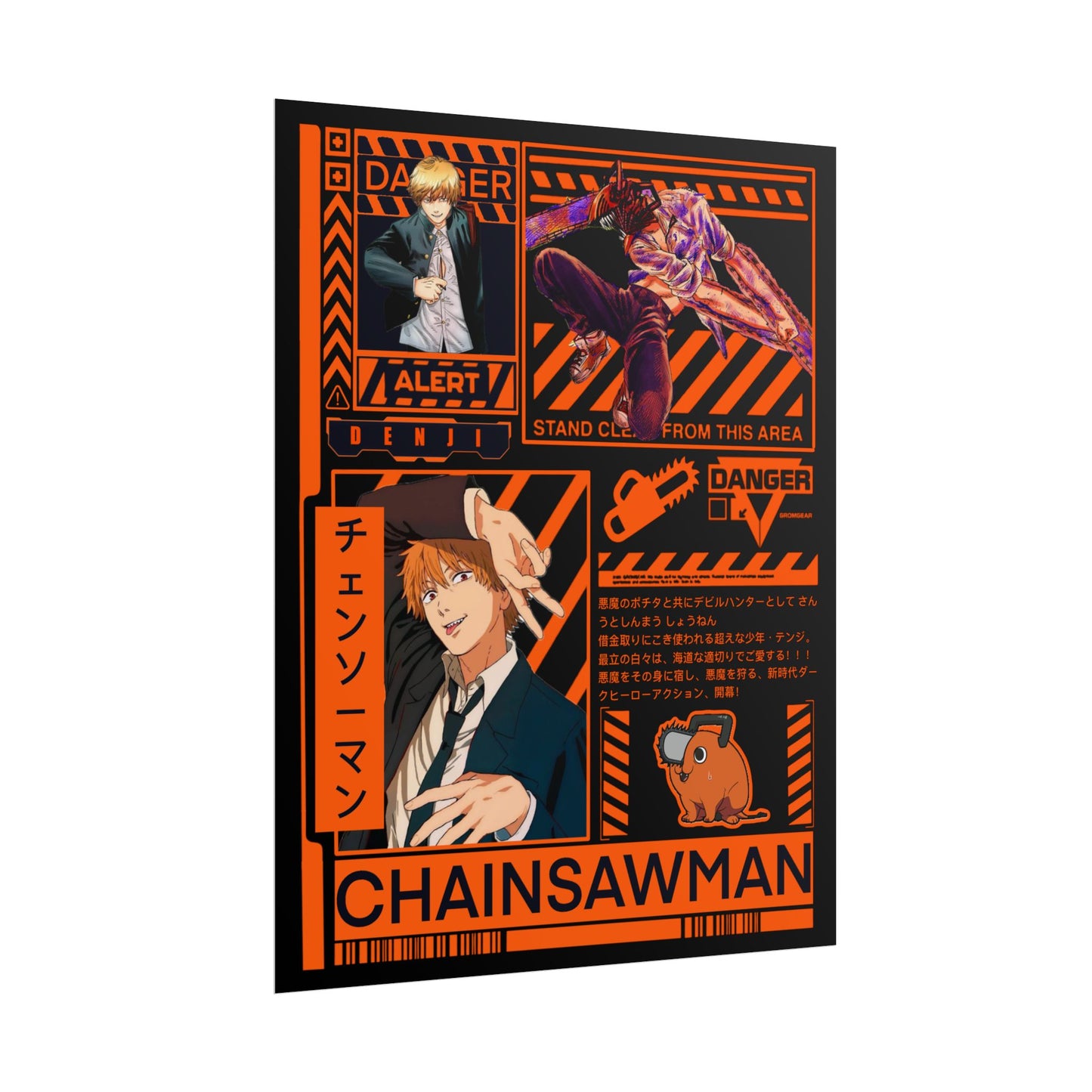 Denji Chainsaw Man Design - 11x14" Anime Wall Art Poster