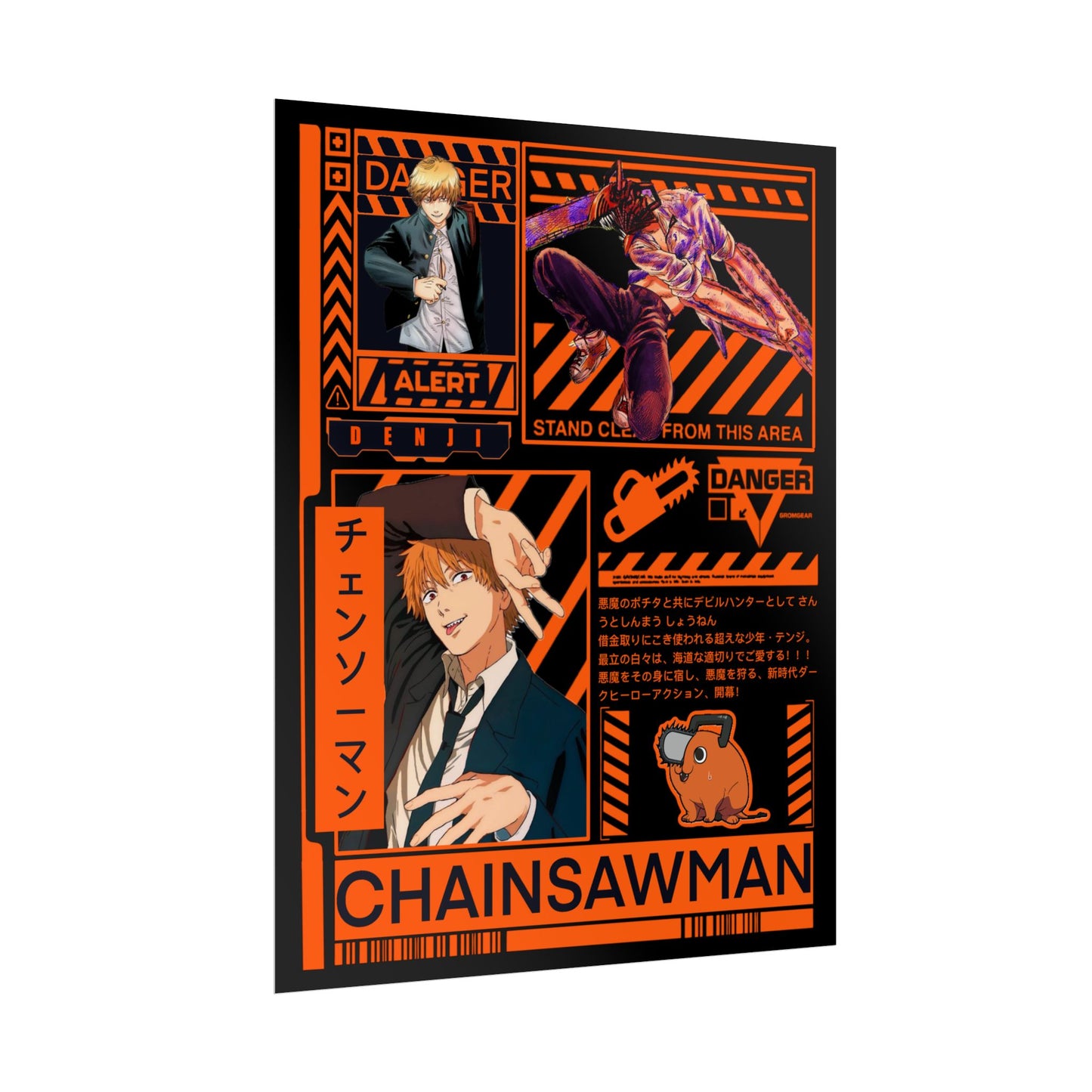 Denji Chainsaw Man Design - 11x14" Anime Wall Art Poster