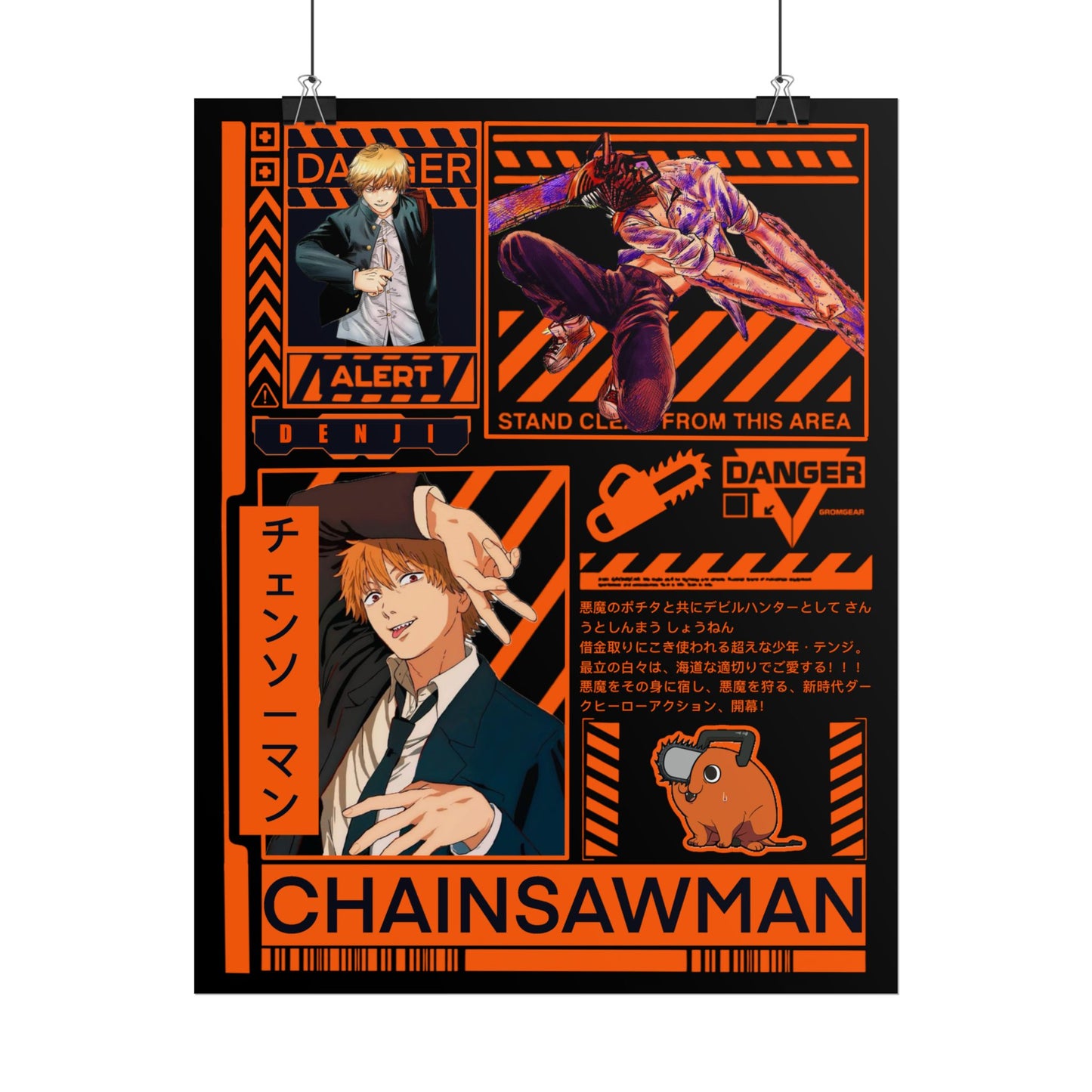 Denji Chainsaw Man Design - 11x14" Anime Wall Art Poster