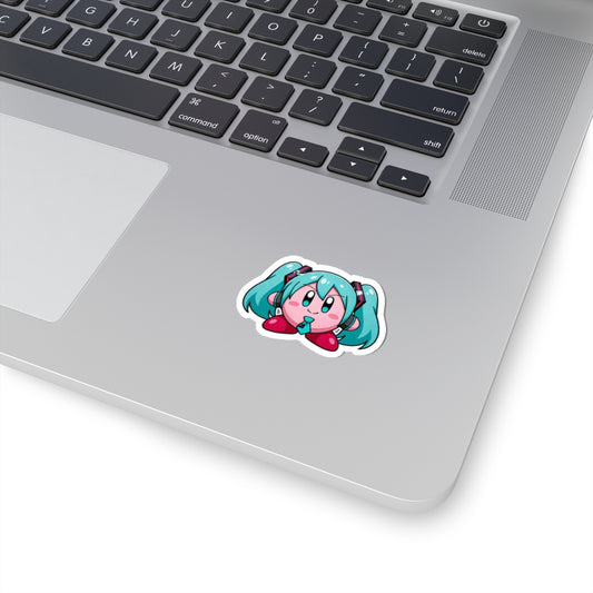 Kirby Miku Sticky- 2x2"