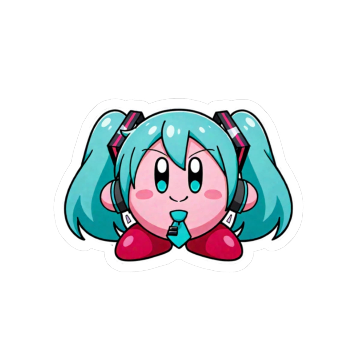 Kirby Miku Sticky- 2x2"