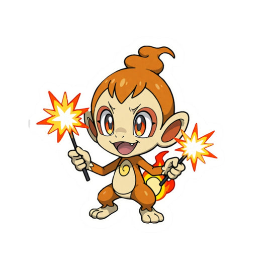 Pokemon Sparkler Sticky- 2x2"