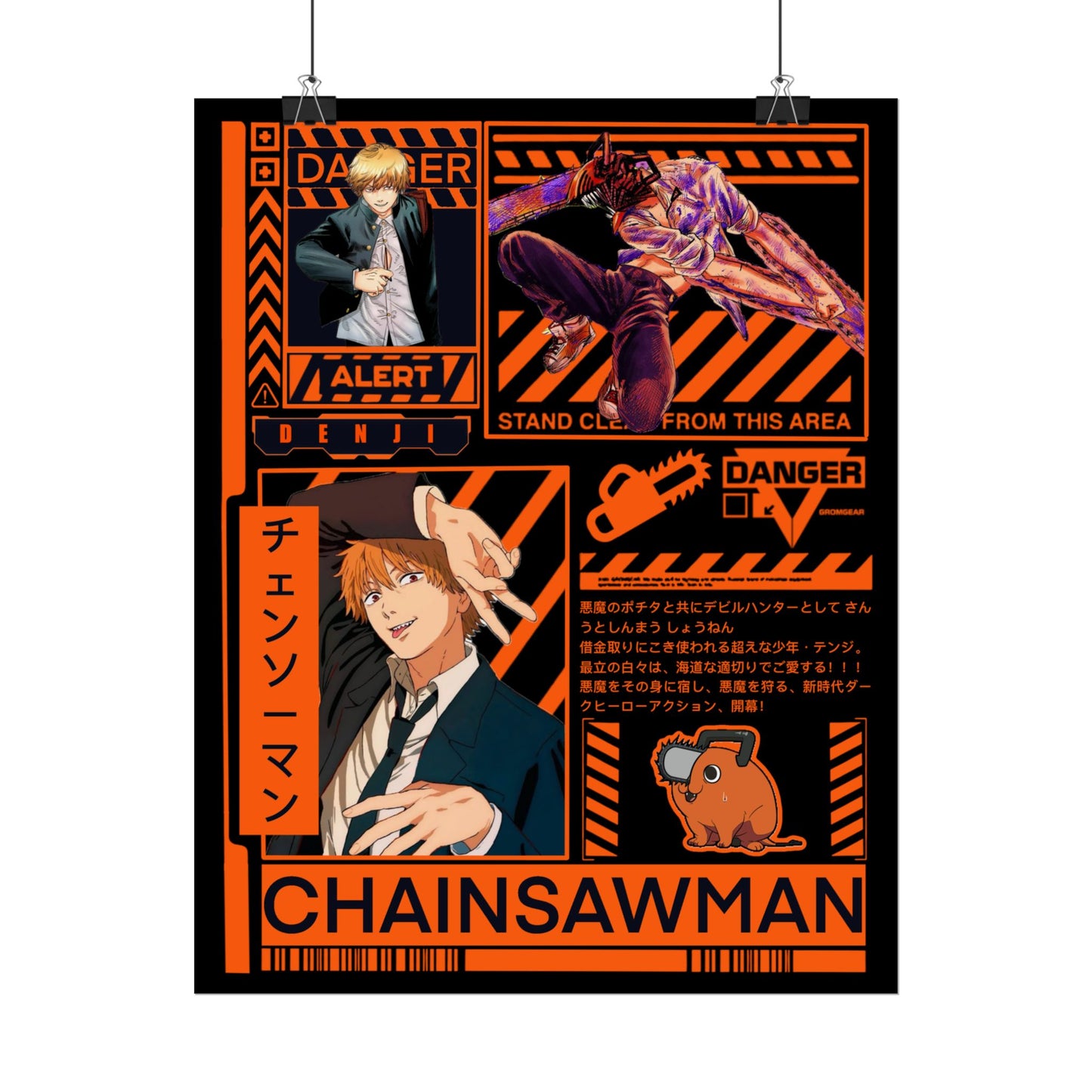 Denji Chainsaw Man  Design - 11x14" Anime Wall Art Poster