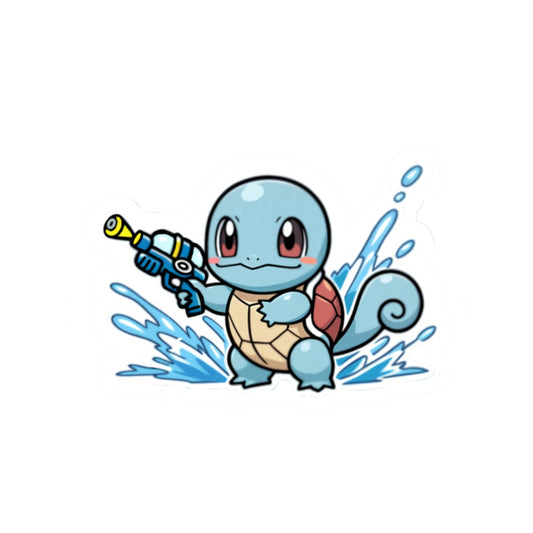 Pokemon Water Gun Sticky- 2x2"