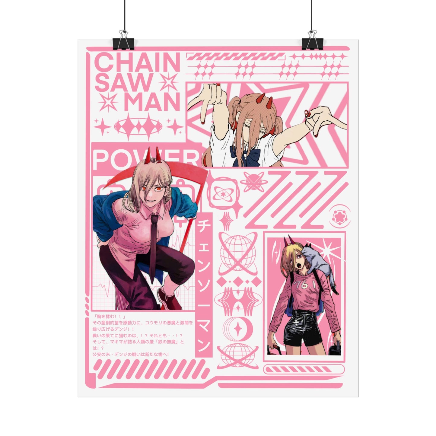 Power Chainsaw Man Design - 11x14" Anime Wall Art Poster